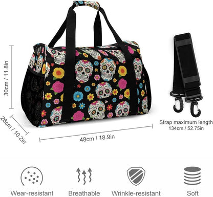 Gym and Travel Weekender Bag Duffel Sports Overnight Simple Carry Options for Men Women