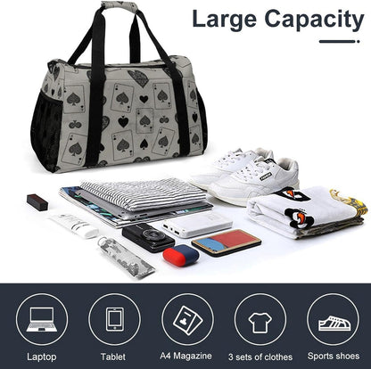 Gym and Travel Weekender Bag Duffel Sports Overnight Simple Carry Options for Men Women
