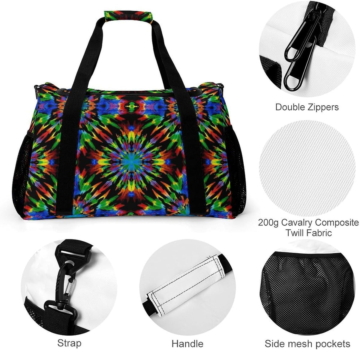 Gym and Travel Weekender Bag Duffel Sports Overnight Simple Carry Options for Men Women