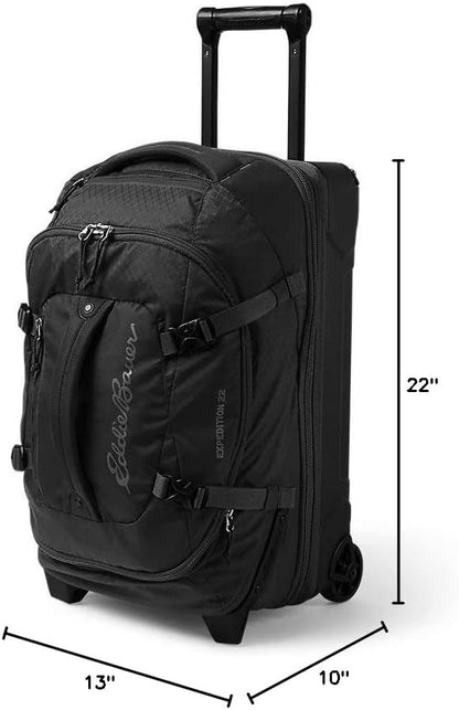 Expedition Rolling Duffel Bag with Wheels | Travel | Carry-On | Luggage | Rugged | Durable - True Blue, 22"