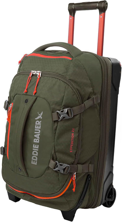 Expedition Rolling Duffel Bag with Wheels | Travel | Carry-On | Luggage | Rugged | Durable - True Blue, 22"