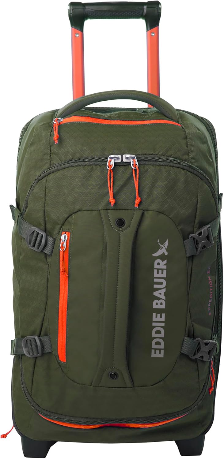 Expedition Rolling Duffel Bag with Wheels | Travel | Carry-On | Luggage | Rugged | Durable - True Blue, 22"