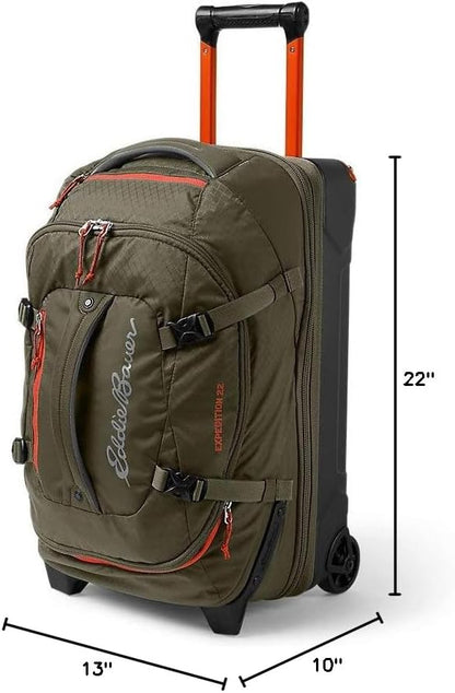 Expedition Rolling Duffel Bag with Wheels | Travel | Carry-On | Luggage | Rugged | Durable - True Blue, 22"