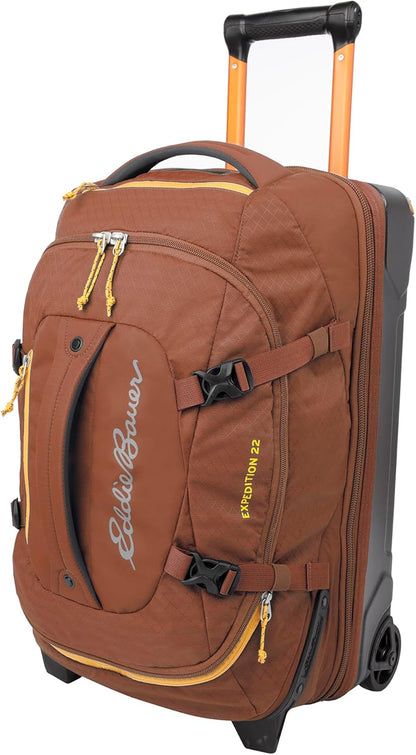 Expedition Rolling Duffel Bag with Wheels | Travel | Carry-On | Luggage | Rugged | Durable - True Blue, 22"