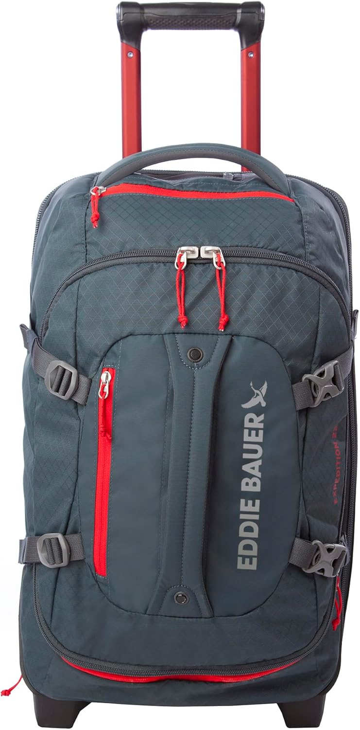 Expedition Rolling Duffel Bag with Wheels | Travel | Carry-On | Luggage | Rugged | Durable - True Blue, 22"