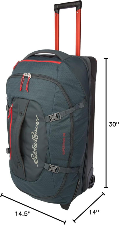 Expedition Rolling Duffel Bag with Wheels | Travel | Carry-On | Luggage | Rugged | Durable - True Blue, 22"