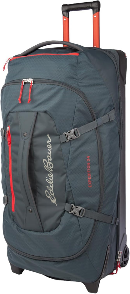 Expedition Rolling Duffel Bag with Wheels | Travel | Carry-On | Luggage | Rugged | Durable - True Blue, 22"