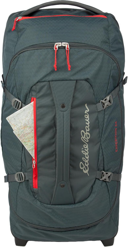 Expedition Rolling Duffel Bag with Wheels | Travel | Carry-On | Luggage | Rugged | Durable - True Blue, 22"