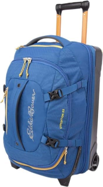 Expedition Rolling Duffel Bag with Wheels | Travel | Carry-On | Luggage | Rugged | Durable - True Blue, 22"
