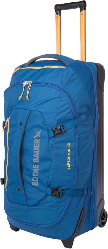 Expedition Rolling Duffel Bag with Wheels | Travel | Carry-On | Luggage | Rugged | Durable - True Blue, 22"
