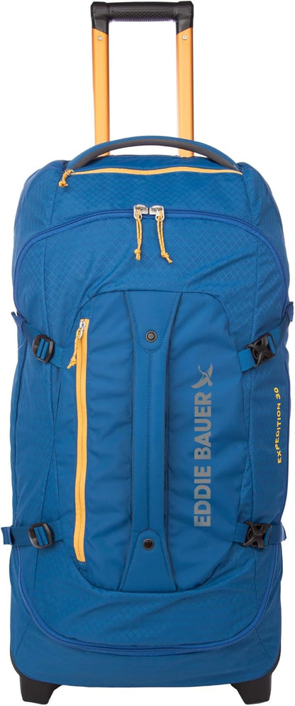 Expedition Rolling Duffel Bag with Wheels | Travel | Carry-On | Luggage | Rugged | Durable - True Blue, 22"