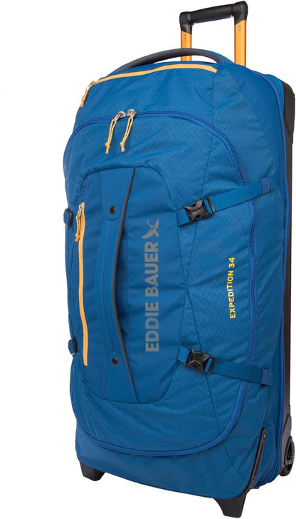 Expedition Rolling Duffel Bag with Wheels | Travel | Carry-On | Luggage | Rugged | Durable - True Blue, 22"