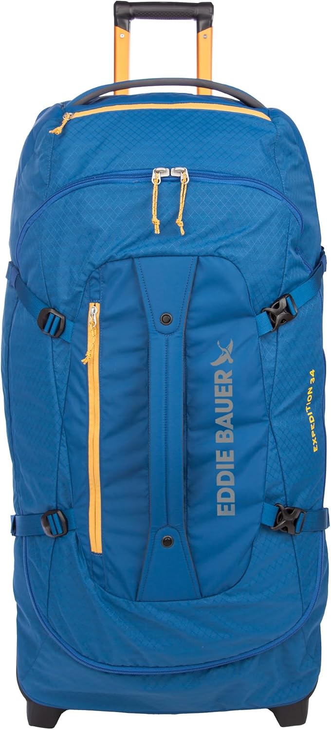 Expedition Rolling Duffel Bag with Wheels | Travel | Carry-On | Luggage | Rugged | Durable - True Blue, 22"