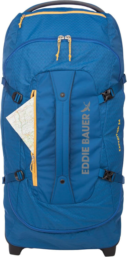 Expedition Rolling Duffel Bag with Wheels | Travel | Carry-On | Luggage | Rugged | Durable - True Blue, 22"