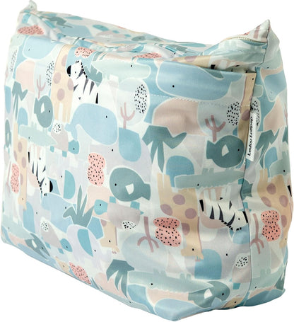Wet Dry Bag for Diapers, Swimsuits & Daycare - Dual Compartment, Waterproof, Machine Washable Travel Pouch for Pool, Beach & On-the-Go - French Breakfast