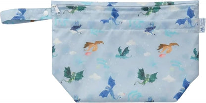 Wet Dry Bag for Diapers, Swimsuits & Daycare - Dual Compartment, Waterproof, Machine Washable Travel Pouch for Pool, Beach & On-the-Go - French Breakfast