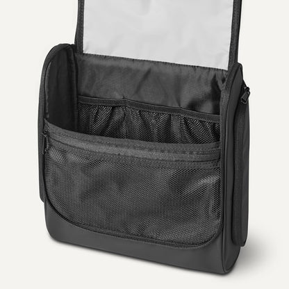 Waterproof Travel Toiletry Bag for Men and Women, Hanging Dopp Kit with Multiple Interior Pockets, 2 Side Pockets, Black, 10" x 4" x 10"