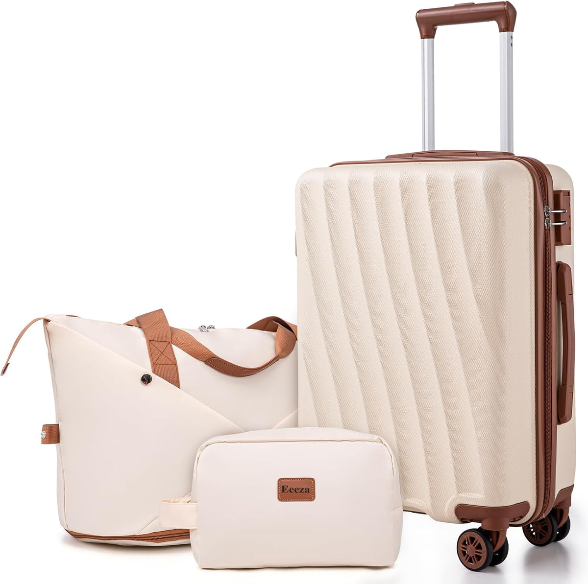 Carry on Luggage Sets 22x14x9 Airline Approved Durable Travel Luggage Suitcases with Wheels,ABS Hard Case Suitcases with Spinner Wheels,(Orange, Sets(20"/DB/TB))