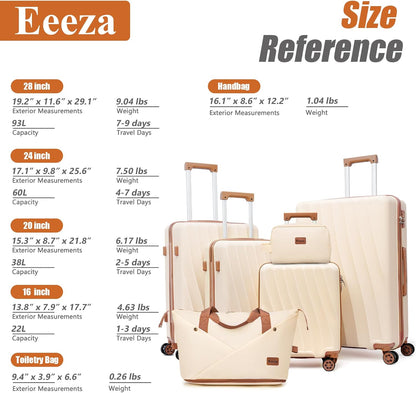 Carry on Luggage Sets 22x14x9 Airline Approved Durable Travel Luggage Suitcases with Wheels,ABS Hard Case Suitcases with Spinner Wheels,(Orange, Sets(20"/DB/TB))