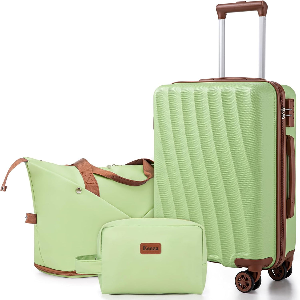 Carry on Luggage Sets 22x14x9 Airline Approved Durable Travel Luggage Suitcases with Wheels,ABS Hard Case Suitcases with Spinner Wheels,(Orange, Sets(20"/DB/TB))
