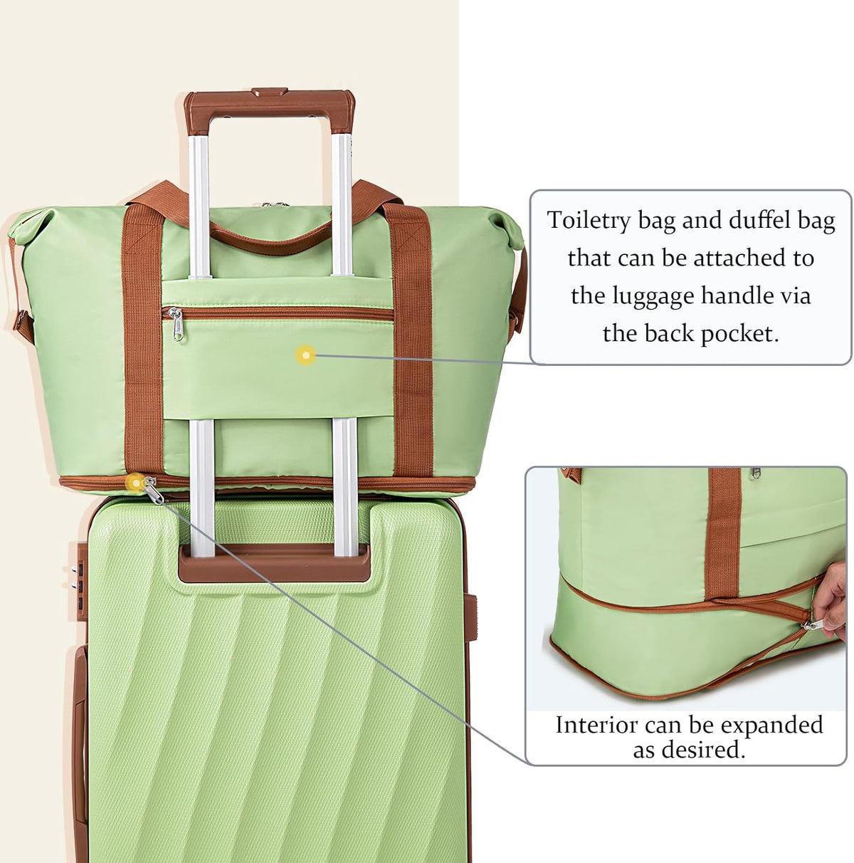 Carry on Luggage Sets 22x14x9 Airline Approved Durable Travel Luggage Suitcases with Wheels,ABS Hard Case Suitcases with Spinner Wheels,(Orange, Sets(20"/DB/TB))