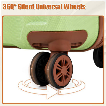 Carry on Luggage Sets 22x14x9 Airline Approved Durable Travel Luggage Suitcases with Wheels,ABS Hard Case Suitcases with Spinner Wheels,(Orange, Sets(20"/DB/TB))