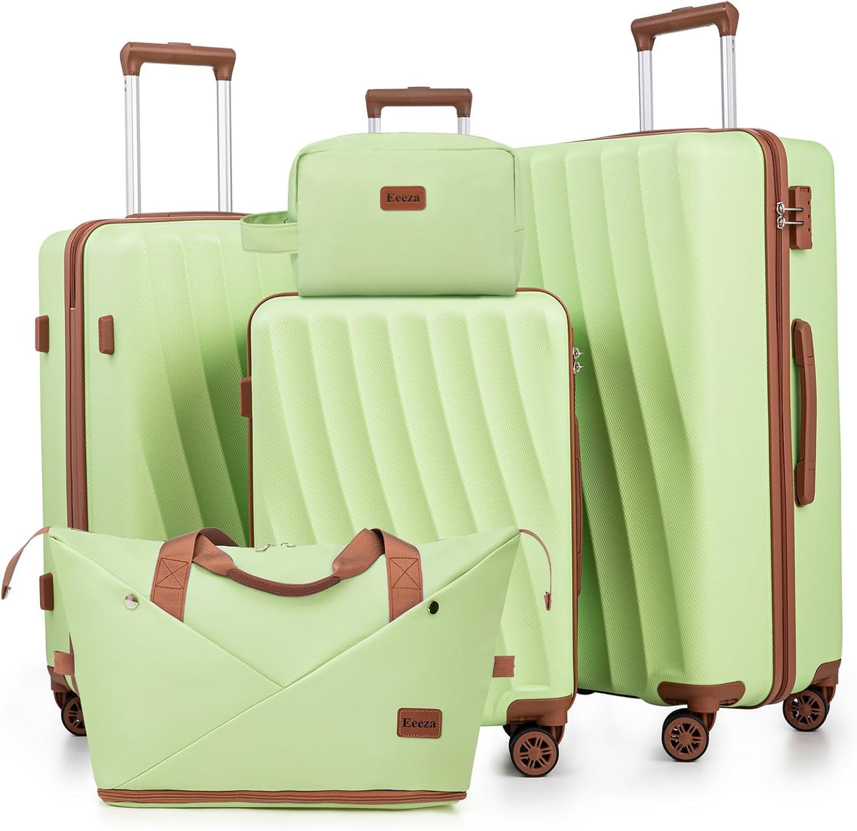 Carry on Luggage Sets 22x14x9 Airline Approved Durable Travel Luggage Suitcases with Wheels,ABS Hard Case Suitcases with Spinner Wheels,(Orange, Sets(20"/DB/TB))