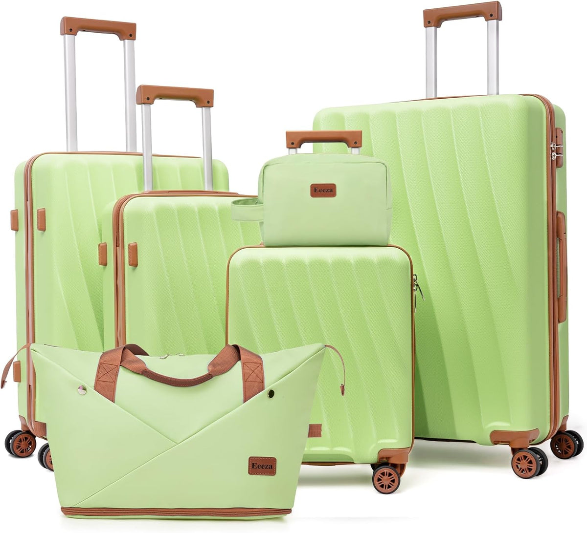 Carry on Luggage Sets 22x14x9 Airline Approved Durable Travel Luggage Suitcases with Wheels,ABS Hard Case Suitcases with Spinner Wheels,(Orange, Sets(20"/DB/TB))