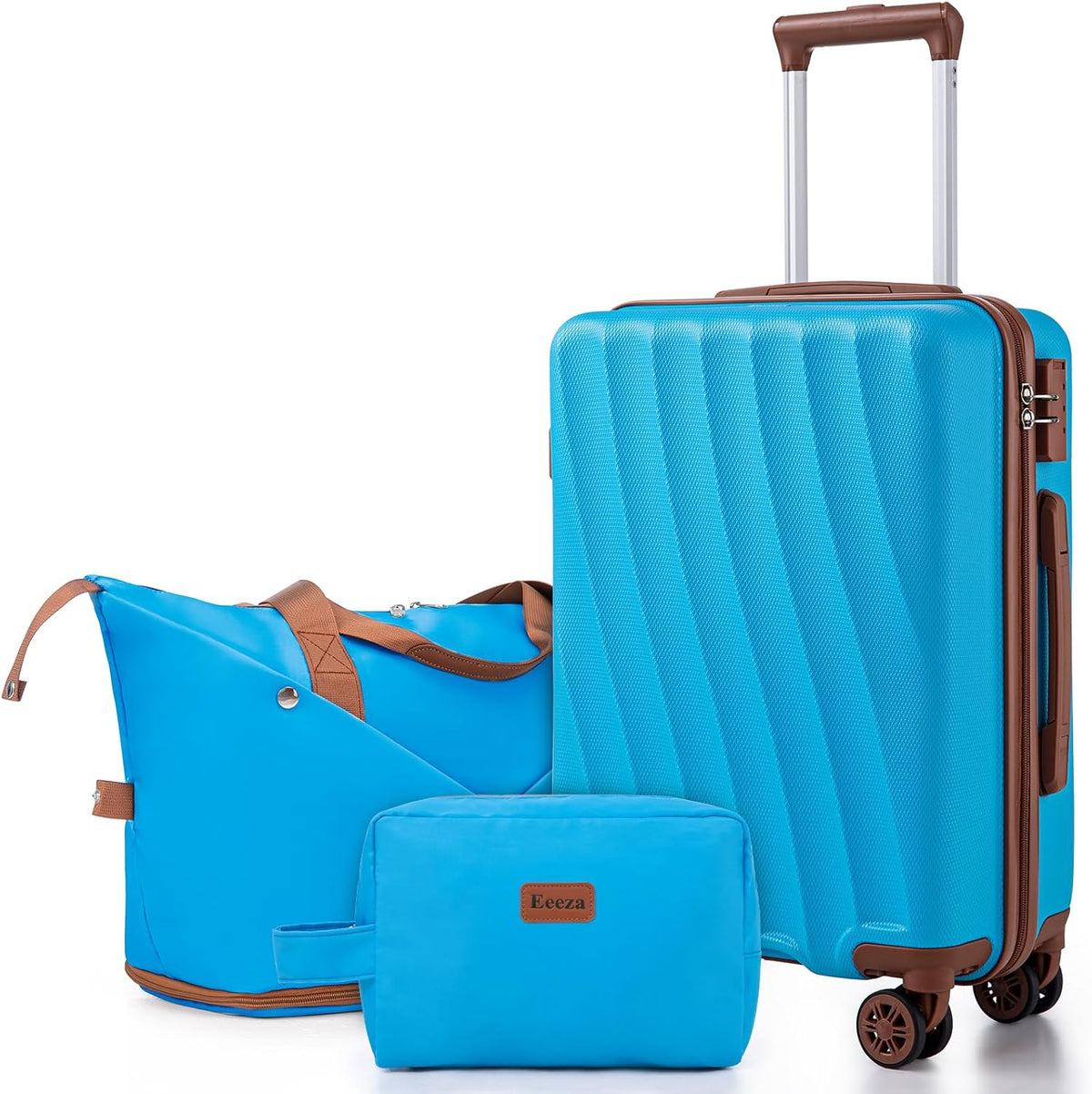 Carry on Luggage Sets 22x14x9 Airline Approved Durable Travel Luggage Suitcases with Wheels,ABS Hard Case Suitcases with Spinner Wheels,(Orange, Sets(20"/DB/TB))