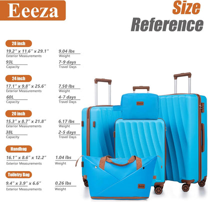 Carry on Luggage Sets 22x14x9 Airline Approved Durable Travel Luggage Suitcases with Wheels,ABS Hard Case Suitcases with Spinner Wheels,(Orange, Sets(20"/DB/TB))