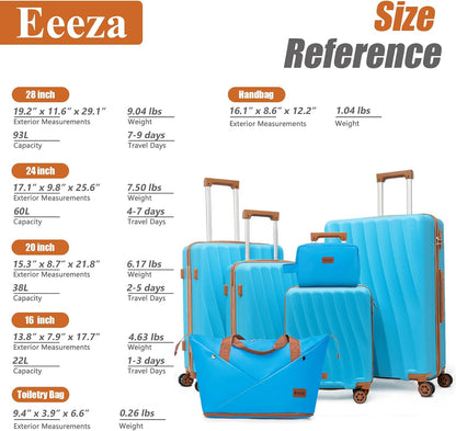 Carry on Luggage Sets 22x14x9 Airline Approved Durable Travel Luggage Suitcases with Wheels,ABS Hard Case Suitcases with Spinner Wheels,(Orange, Sets(20"/DB/TB))