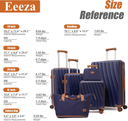 Carry on Luggage Sets 22x14x9 Airline Approved Durable Travel Luggage Suitcases with Wheels,ABS Hard Case Suitcases with Spinner Wheels,(Orange, Sets(20"/DB/TB))