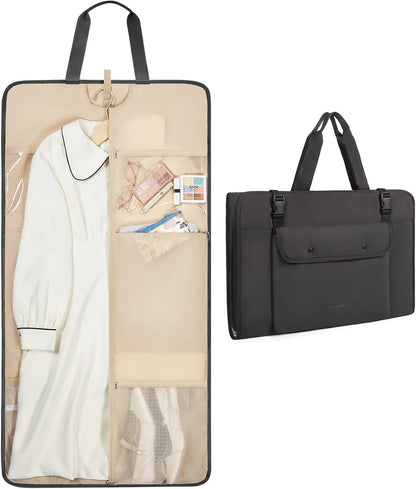 Garment Bags for Travel Foldable Carry on Suit Carrier for Hanging Clothes Stylish Dress Carrier Large Convertible Weekender Garment Bags for Women Men