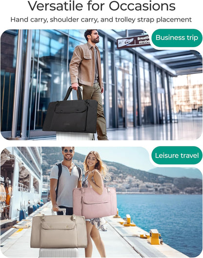 Garment Bags for Travel Foldable Carry on Suit Carrier for Hanging Clothes Stylish Dress Carrier Large Convertible Weekender Garment Bags for Women Men