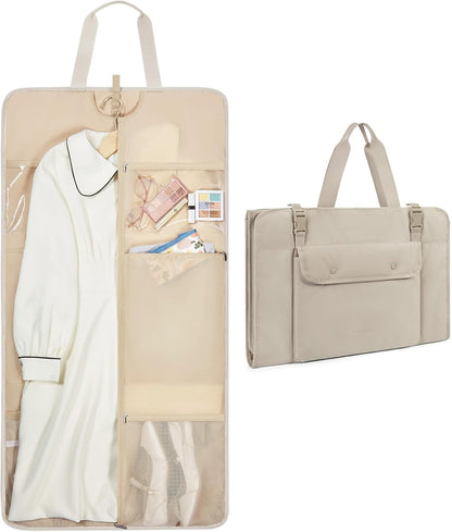 Garment Bags for Travel Foldable Carry on Suit Carrier for Hanging Clothes Stylish Dress Carrier Large Convertible Weekender Garment Bags for Women Men
