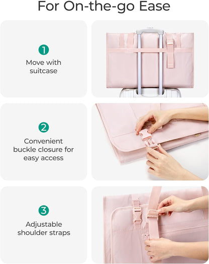 Garment Bags for Travel Foldable Carry on Suit Carrier for Hanging Clothes Stylish Dress Carrier Large Convertible Weekender Garment Bags for Women Men