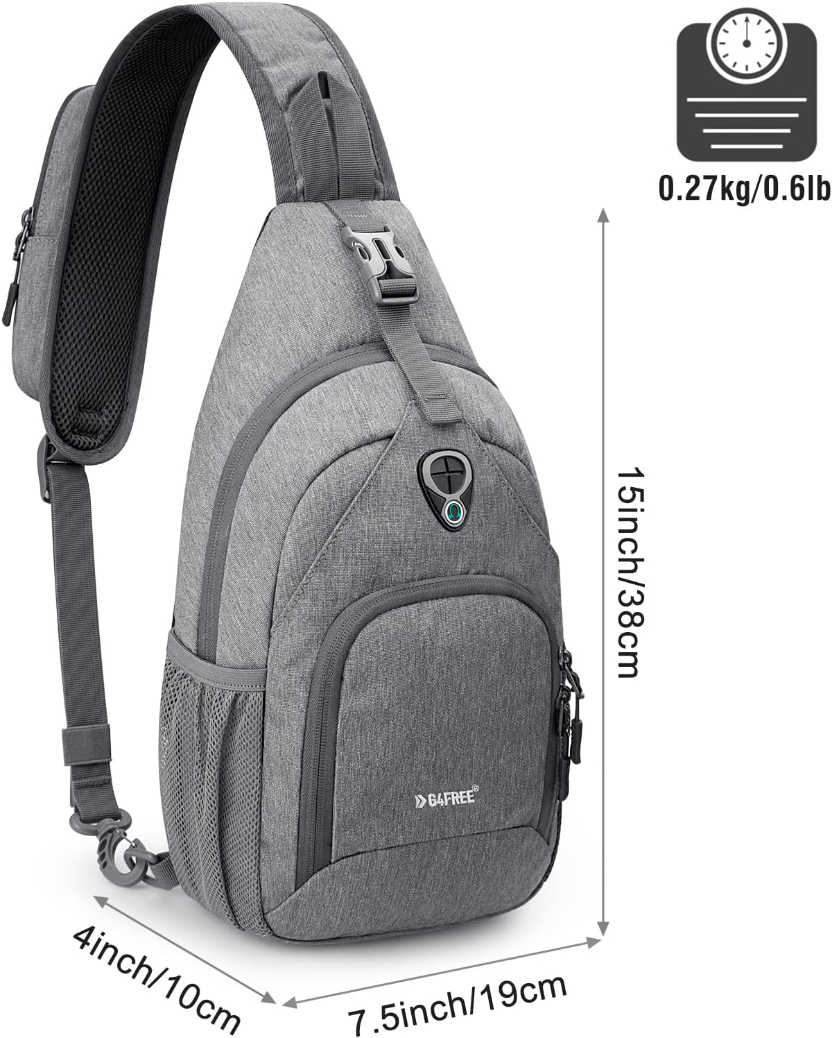 Sling Bag RFID Blocking Sling Backpack and Small Chest Shoulder Backpack