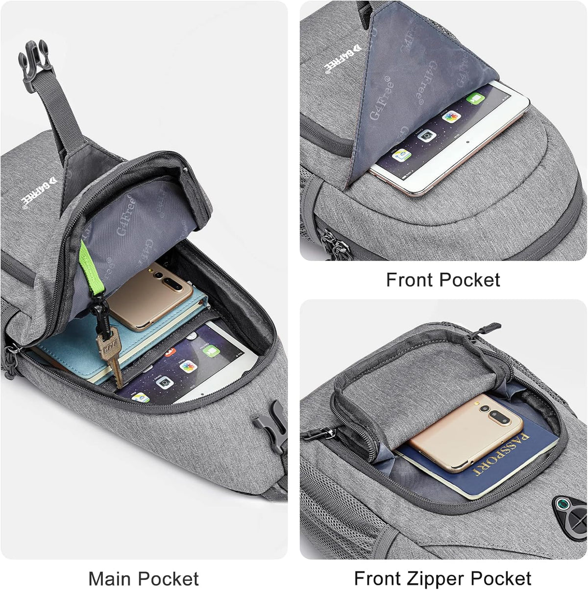 Sling Bag RFID Blocking Sling Backpack and Small Chest Shoulder Backpack