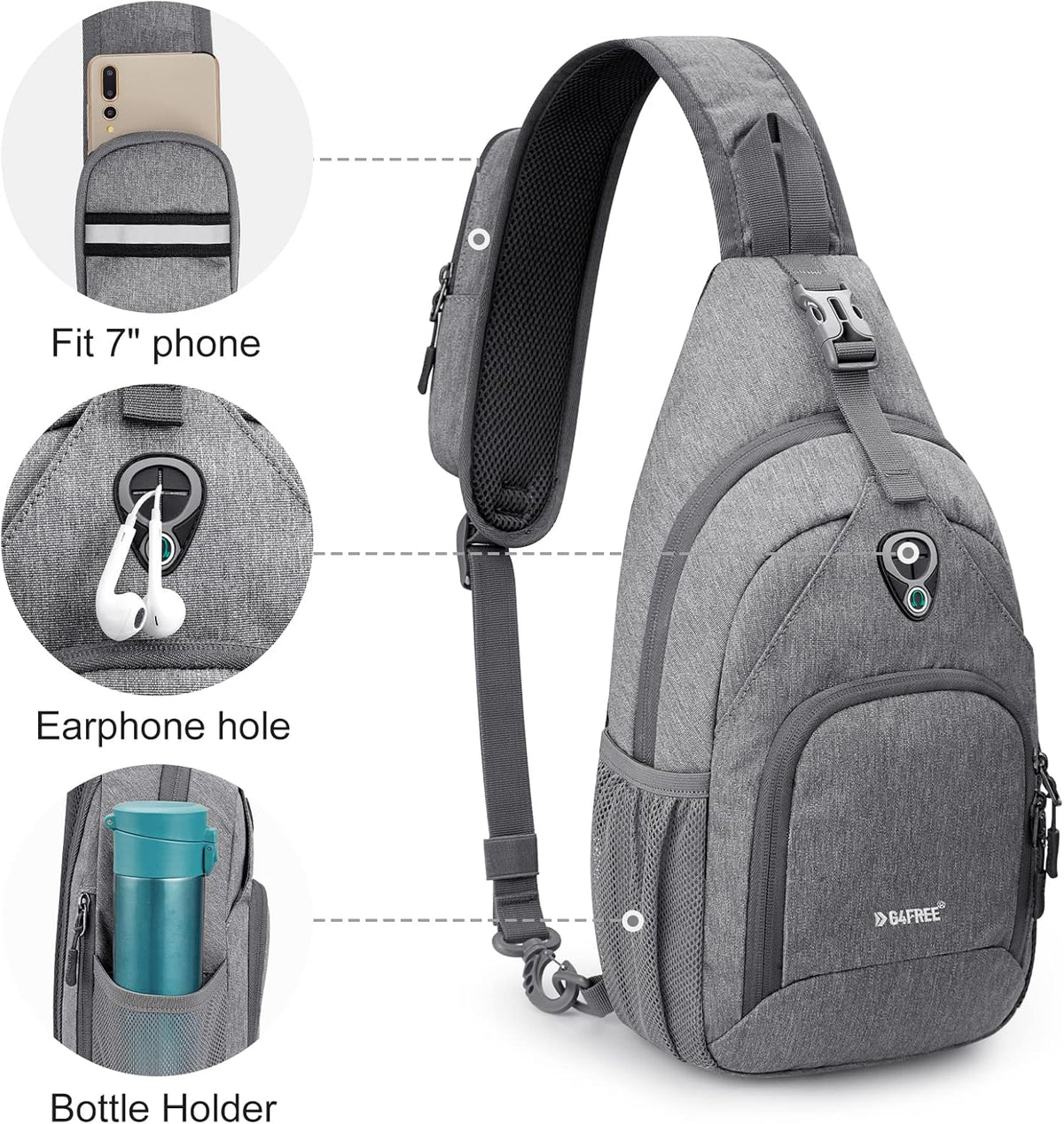 Sling Bag RFID Blocking Sling Backpack and Small Chest Shoulder Backpack