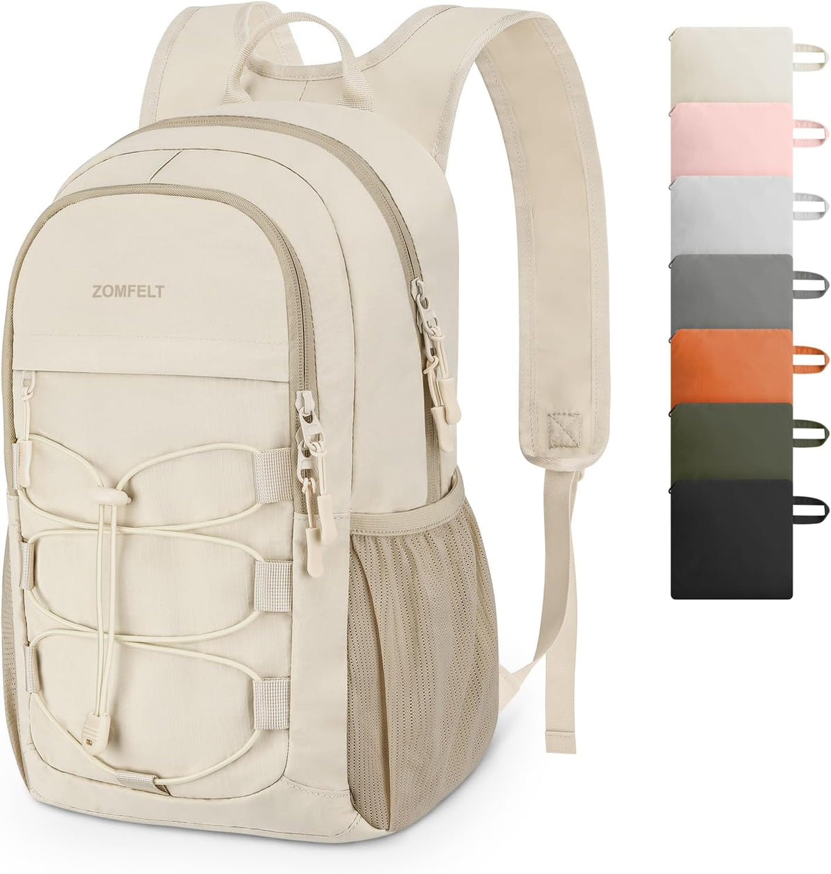 Hiking Backpack for Women Men, 15L Lightweight Packable Backpack | Water Resistant Small Travel Backpack, Lightweight Backpack, Foldable Daypack for Hiking, Walking, Cycling, Camping, Beige