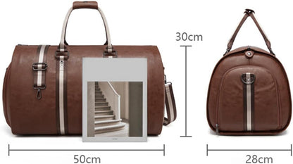 2-in-1 Travel Garment Bag Duffel/Hanging Carry on Travel Case, Convertible Foldable Garment Duffle Suit Travel Bag (Red,50 * 28 * 30cm)