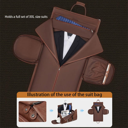 2-in-1 Travel Garment Bag Duffel/Hanging Carry on Travel Case, Convertible Foldable Garment Duffle Suit Travel Bag (Red,50 * 28 * 30cm)
