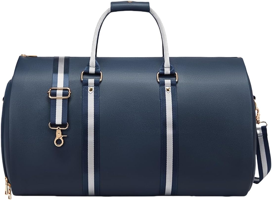 2-in-1 Travel Garment Bag Duffel/Hanging Carry on Travel Case, Convertible Foldable Garment Duffle Suit Travel Bag (Red,50 * 28 * 30cm)