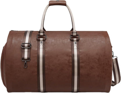 2-in-1 Travel Garment Bag Duffel/Hanging Carry on Travel Case, Convertible Foldable Garment Duffle Suit Travel Bag (Red,50 * 28 * 30cm)
