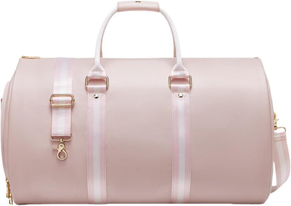 2-in-1 Travel Garment Bag Duffel/Hanging Carry on Travel Case, Convertible Foldable Garment Duffle Suit Travel Bag (Red,50 * 28 * 30cm)