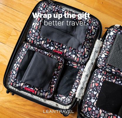 Premium Compression Packing Cubes for Travel - Suitcase Organizer Bags with Double Zipper & Breathable Mesh Panel - Space Saving Carry On Luggage Essentials (Grey)