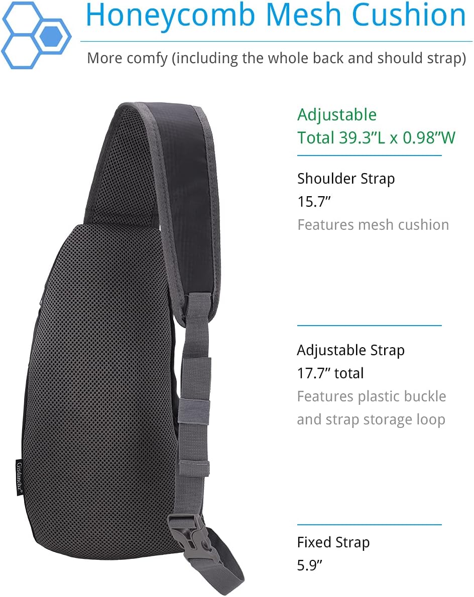 Sling Bag Crossbody Backpack for Men Womens, Chest Bag Backpack, Shoulder bag Gym Cycling Traveling Outdoor Sports