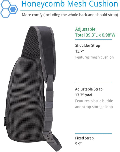 Sling Bag Crossbody Backpack for Men Womens, Chest Bag Backpack, Shoulder bag Gym Cycling Traveling Outdoor Sports