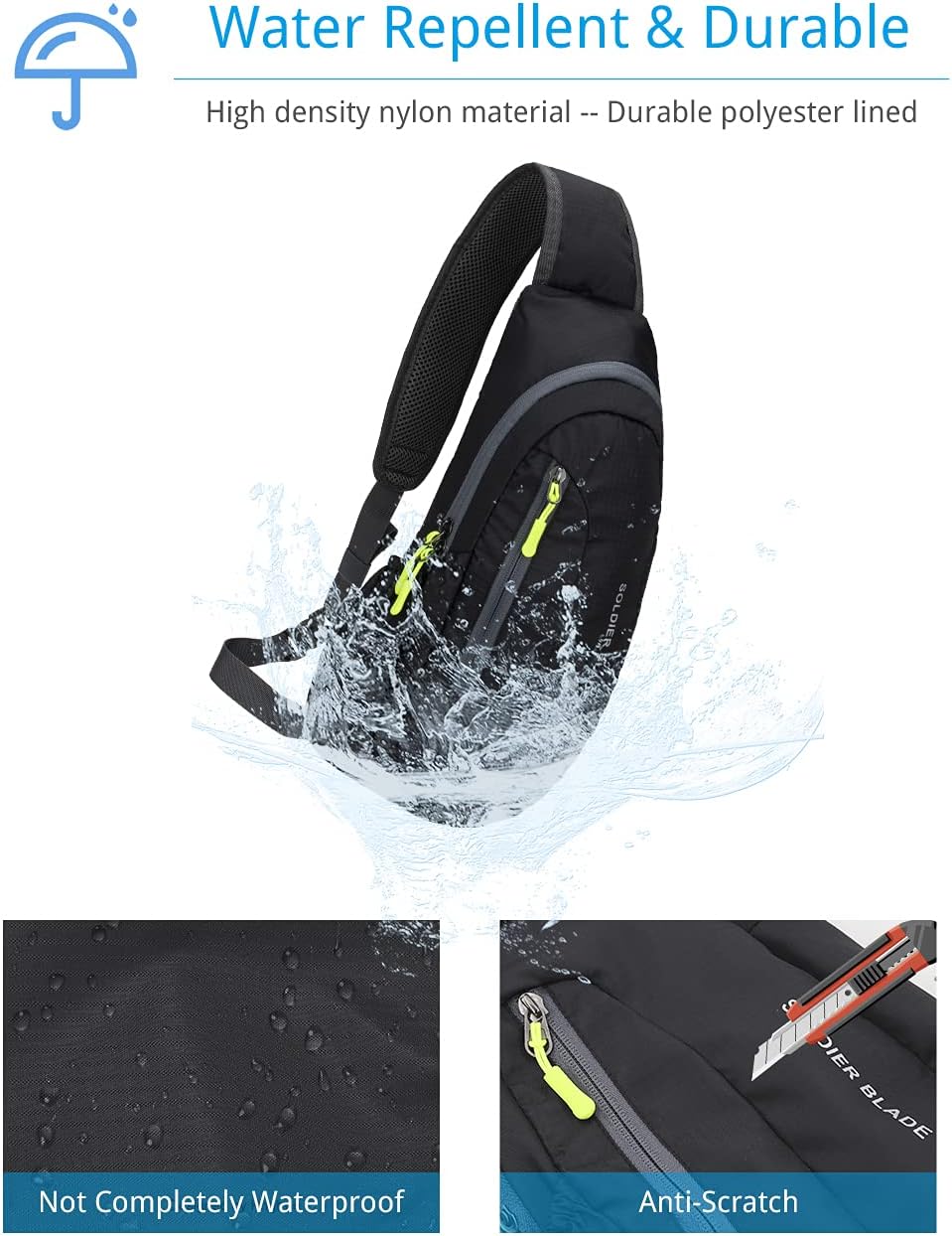 Sling Bag Crossbody Backpack for Men Womens, Chest Bag Backpack, Shoulder bag Gym Cycling Traveling Outdoor Sports