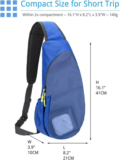 Sling Bag Crossbody Backpack for Men Womens, Chest Bag Backpack, Shoulder bag Gym Cycling Traveling Outdoor Sports